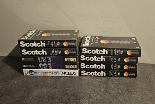 Lot cassettes vhs vierges - 8,