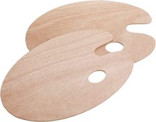 Lot of 2 Universal Wooden Mixing Palettes for DIY Art Painting