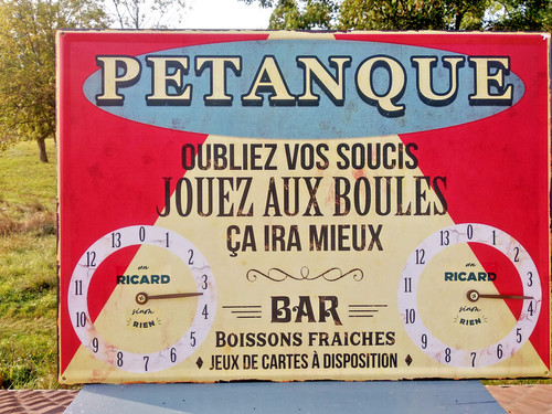Plaque metal pétanque ricard - metal,