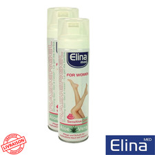 Gel de Rasage Aloe Vera pour Femmes (200 ml) Mousse à Raser Lot de 2 Flacons