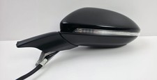VOLKSWAGEN GOLF MK7 MK7.5 2013-2020 LEFT PASSENGER WING MIRROR BLACK 15 PIN OEM