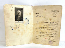 Old identity card Maghreb country WW1 WW2 Algeria military booklet??