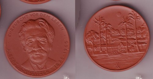 Rare brown gdr porcelain medal - rare,