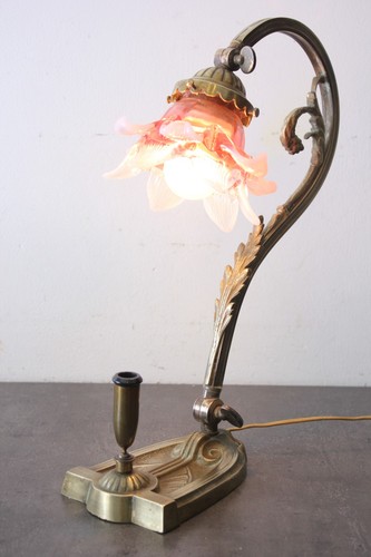 Lampe art déco bronze - , et