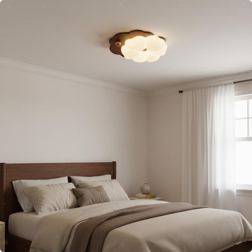 Plafonnier led aspect bois - led,