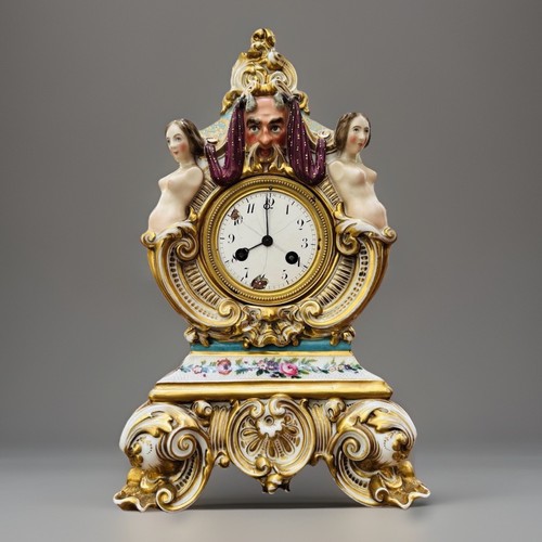 Pendule signée porcelaine - pendule,