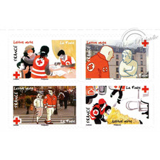 CARNET FRANCE BC1270 TIMBRES POUR AFFRANCHIR 8 LETTRES 20g CROIX-ROUGE