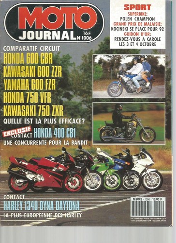Moto journal 1006 honda 600 - journal,