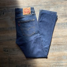 Levis 511 Jeans Mens 30W 30L Blue Denim Slim Zip Fly Stretch Red Tab Navy