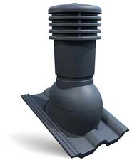 Bandloo VENTOS X – PLUS R Anthracite 150 mm – sortie de toit pour tuiles béton