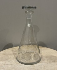 Carafe A Décanter Le Vin Et Bouchon En Verre Ciselé 75cl Verrerie Boussu Belgium