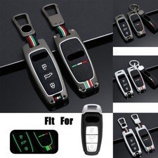 Alloy Silicone Car Key Fob Case Cover For Audi A3 A4 A6 Q3 Q5 E-tron A7 A8 A6L 
