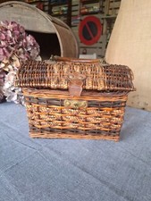ANCIEN  PANIER EN OSIER   BI