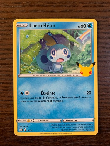 Carte pokémon larméléon - carte,