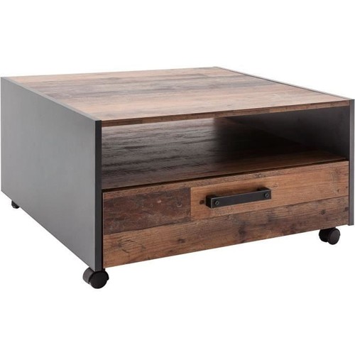 Table basse carré - , roulette