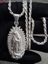 cadena y virgen de guadalupe plata .925 / silver 925 chain & virgen