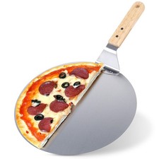 Pelle à Pizza Inox 48,5x30,5cm Professionnelle Manche Bois Cuisine Four