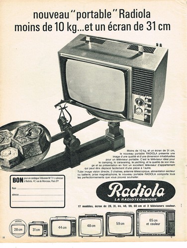 Publicite 1968 radiola - publicite,