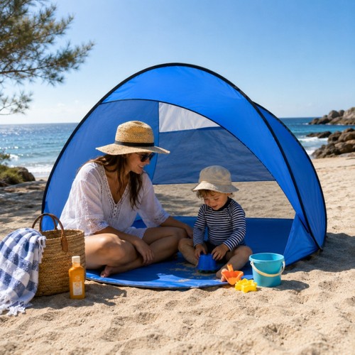 Pare vent plage pop bleu - pare,