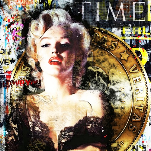 Tableau pop art street - art, marylin