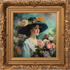 Magnifique Tableau "A Lady"