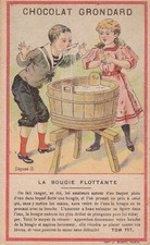 Chromo Chocolat Grondard La bougie flottante