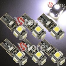 6 LED Lamps T10 5 SMD CANBUS No Error WHITE Xenon For Plate Position Lights