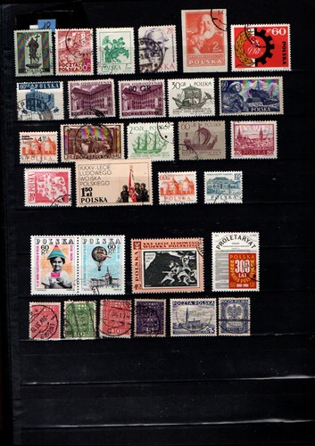 Lot timbres pologne - de,