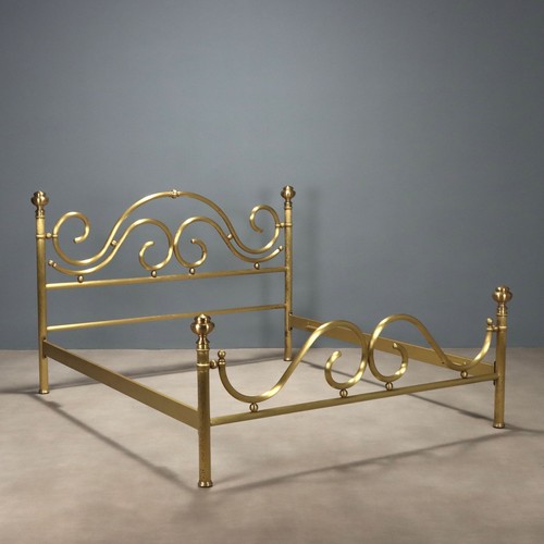 Lit double ancien - ancien, laiton