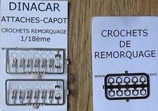 ATTACHES CAPOT et CROCHET DE REMORQUAGE pour 1/18ème