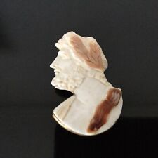 CAMEE Ancien XIXè Portrait Homme Antique Victorian Shell Cameo 19thC