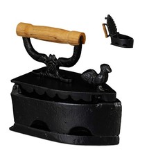 Decorative Iron Antique Design Wooden Handle Nostalgia Charcoal Met...