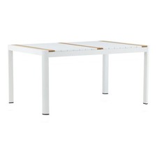 Table de Jardin en Teck "Togo" 150cm Blanc