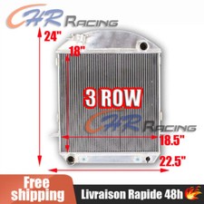 62mm 3 row Aluminum Radiator Fit Ford Model T Bucket Ford Engine AT/MT 1917-1927
