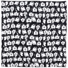 Écharpe bandana visages blanc