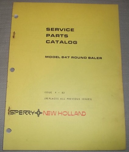 Sperry new holland 847 manuel - new,