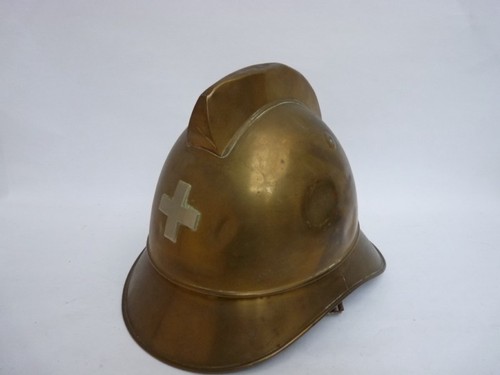 Ancien casque pompier - ancien, de