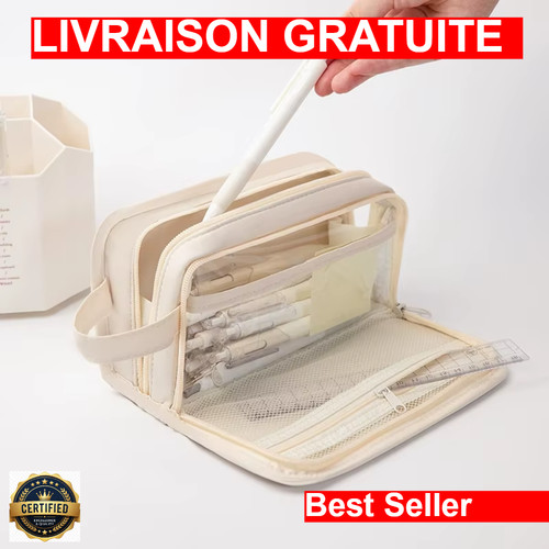 Trousse beige pen case - pen, etui