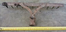 P6- OLD TOOL Outil ancien jardin rateau forgé 11 dents Art Populaire Jardinage