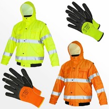 Veste de protection d'avertissement gilet veste de travail gants veste de...