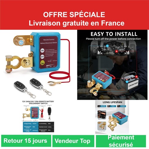 Coupe circuit batterie 12v - coupe,