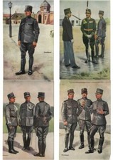 VAN OORSCHOT ARTIS SIGNED MILITARY COMPLETE SET 25 Vintage Postcards (L4358)