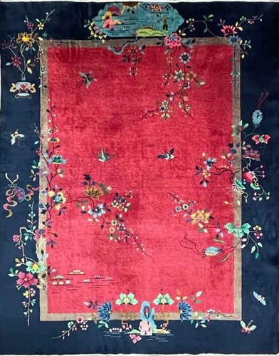 Tapis chinois art déco 4x6 - art, déco,