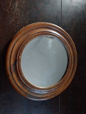 MIROIR ANCIEN ROND EN BOIS
