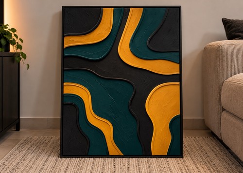 Tableau art abstrait - , encadré