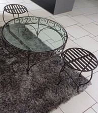 table basse ronde en verre et