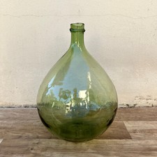 Old French Green Dame Jeanne Demi John Carboy Bottle bonbonne BLOWN 15" 24112414