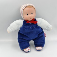 Ancien doudou poupée bleu