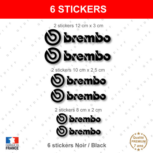 Stickers brembo noir - stickers,