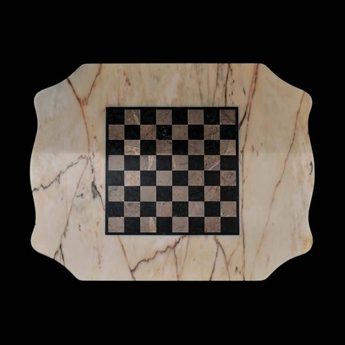 échiquier table marbre - table, en